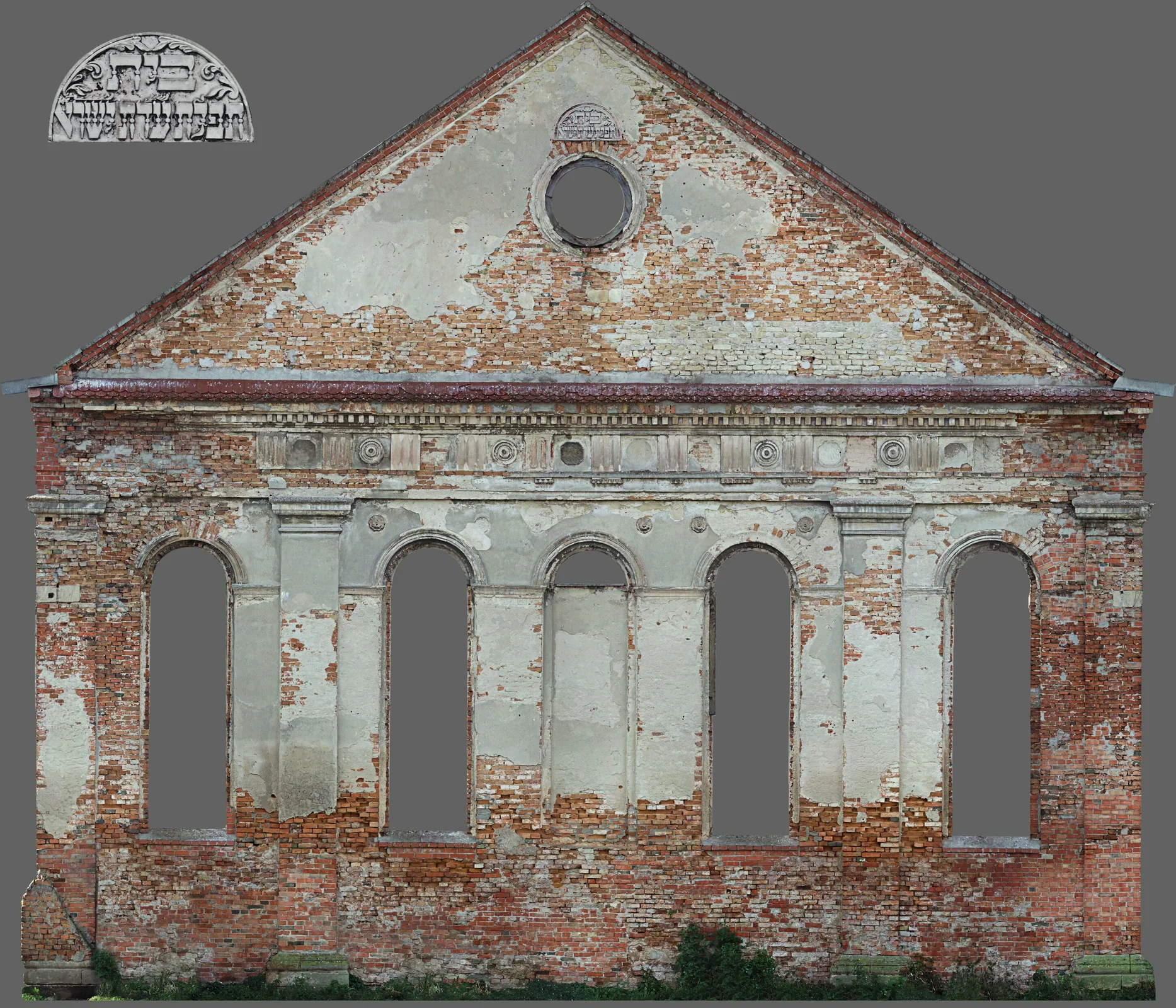 Ortofotoplan elewacji synagogi w Działoszycach